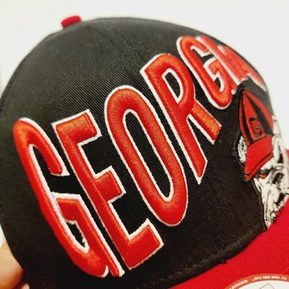 Georgia Bulldogs Spellout Snapback Cap Adjustable Hat New Era 9Fifty O/S NWOT - Picture 6 of 13